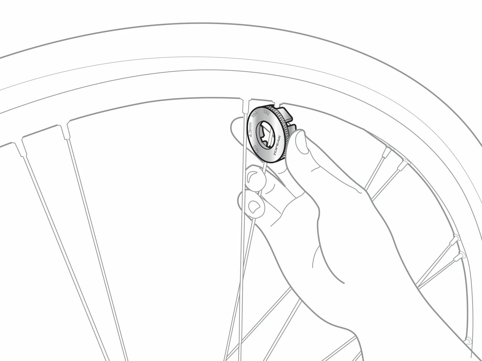 Topeak Clé à Rayons MultiSpoke Wrench – Image 2