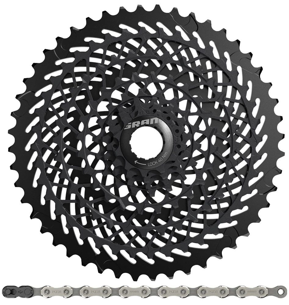 SRAM XG-899 Kit D'usure Cassette E-Block + Chaîne PC EX1 8 Vitesses