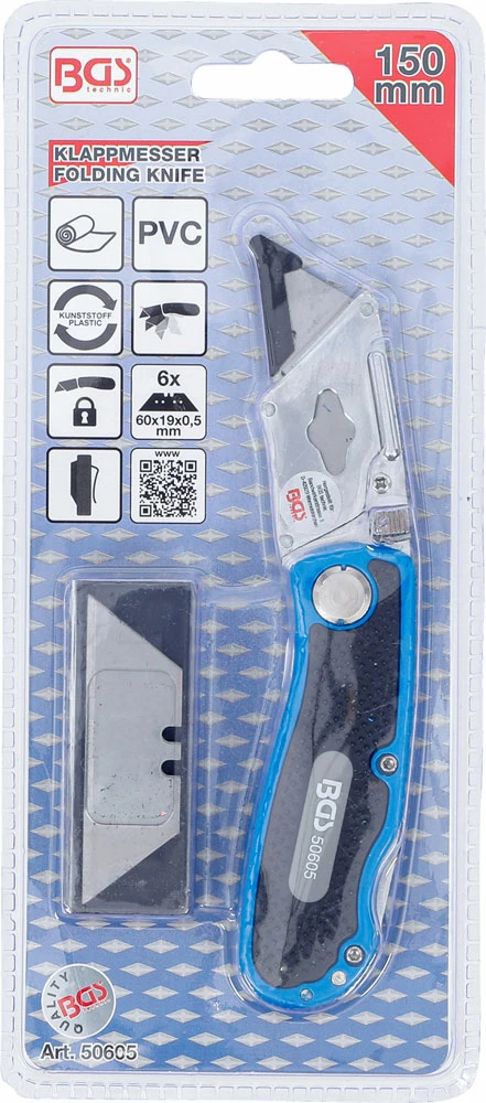 BGS Technic Couteau Pliant Avec Lames De Rechange – Image 5