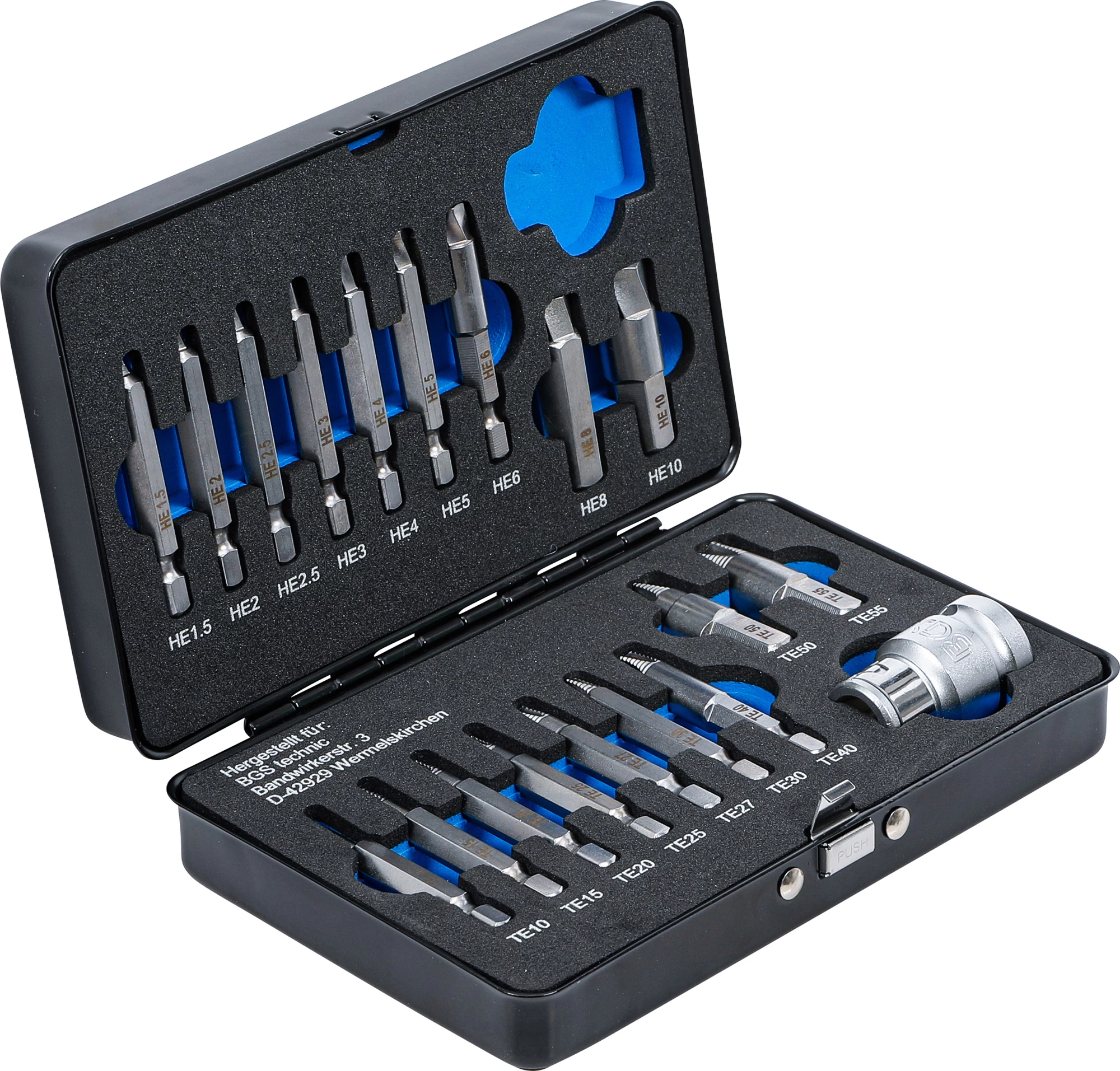 BGS Technic Jeu D'extracteurs De Vis Pour Vis à Six Pans Creux/Torx 19 Pièces – Image 2