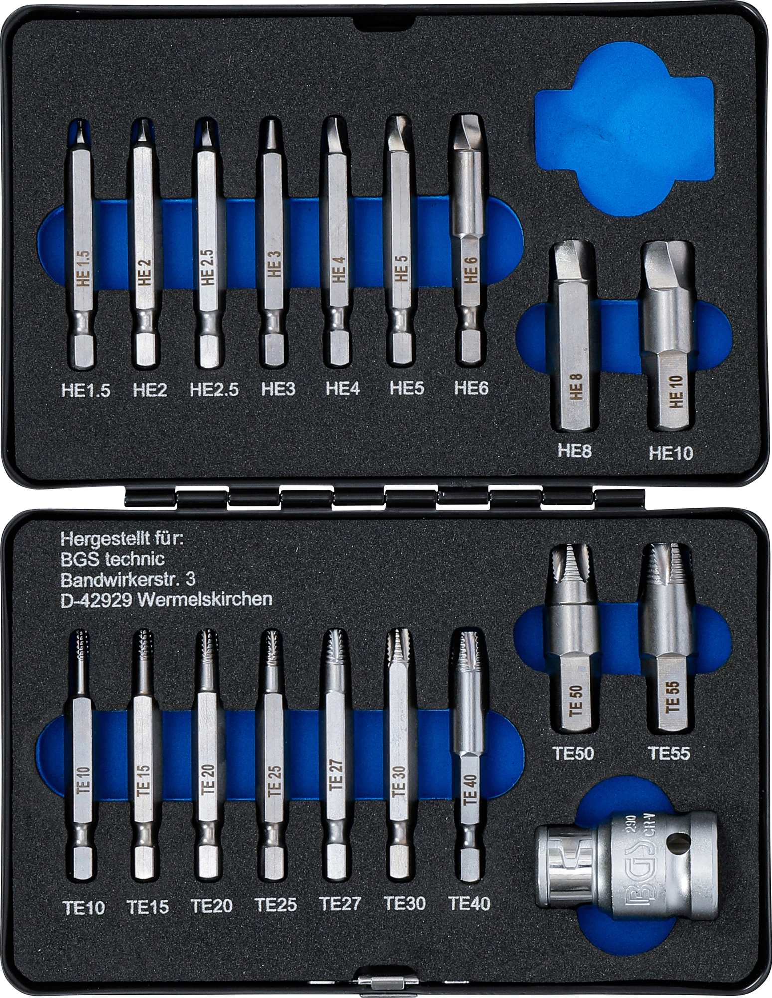 BGS Technic Jeu D'extracteurs De Vis Pour Vis à Six Pans Creux/Torx 19 Pièces – Image 4