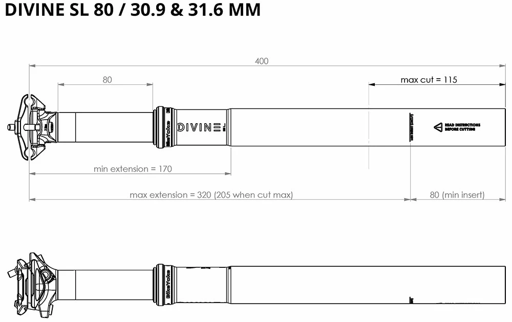 BikeYoke Tige De Selle Divine SL 31,6 Vario – Image 6