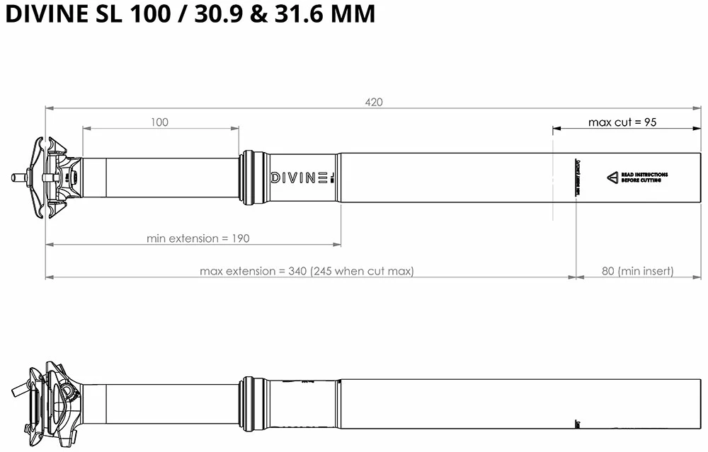 BikeYoke Tige De Selle Divine SL 30,9 Vario – Image 4