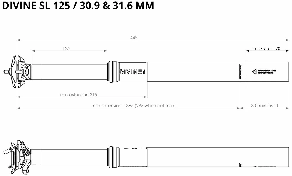 BikeYoke Tige De Selle Divine SL 30,9 Vario – Image 5