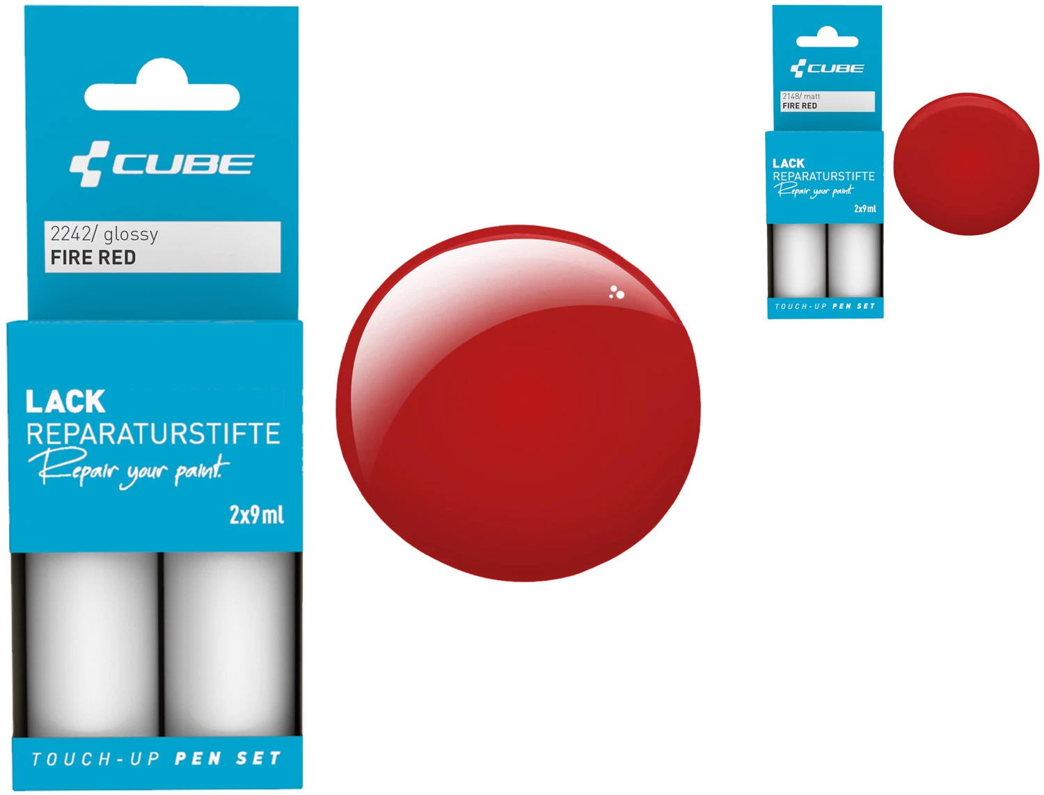 Cube Set De Stylos De Réparation De Peinture FIRE RED