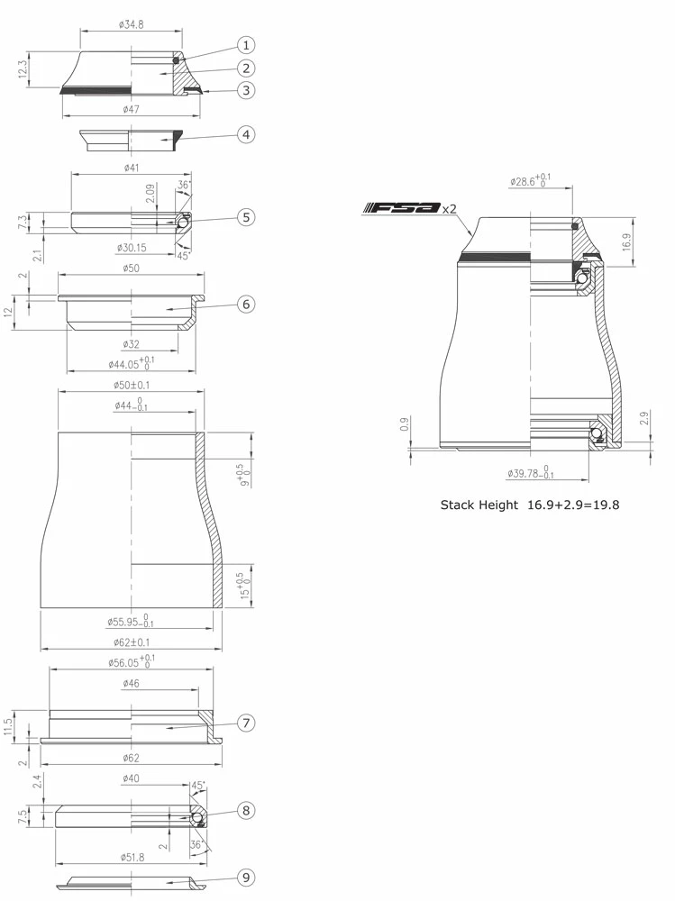 FSA Casque D'écoute Orbit No.57E 1.5E ZS – Image 2