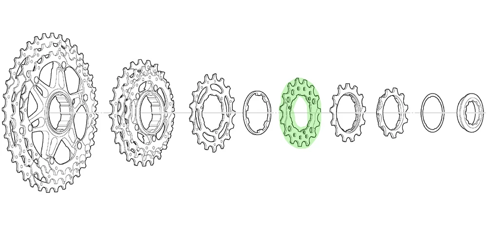 Shimano Pignon 15 Dents Pour CS-M771-10 BJ/BK – Image 2