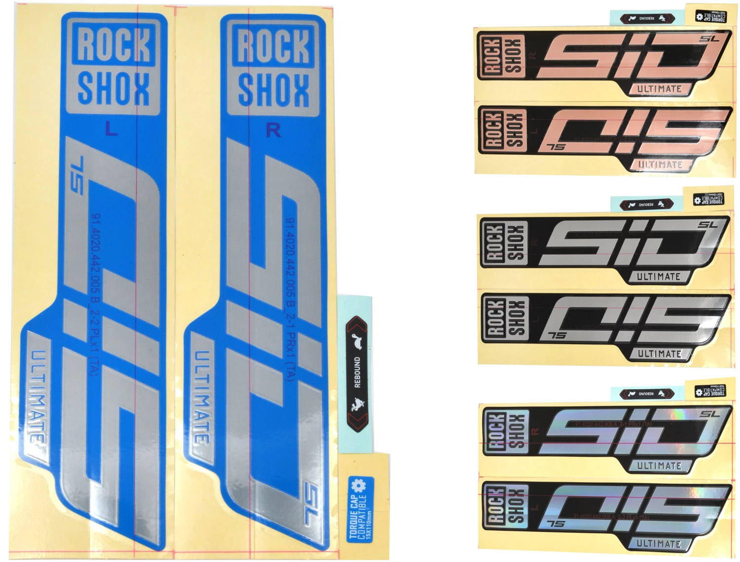 ROCKSHOX Set D'autocollants SID SL Ultimate