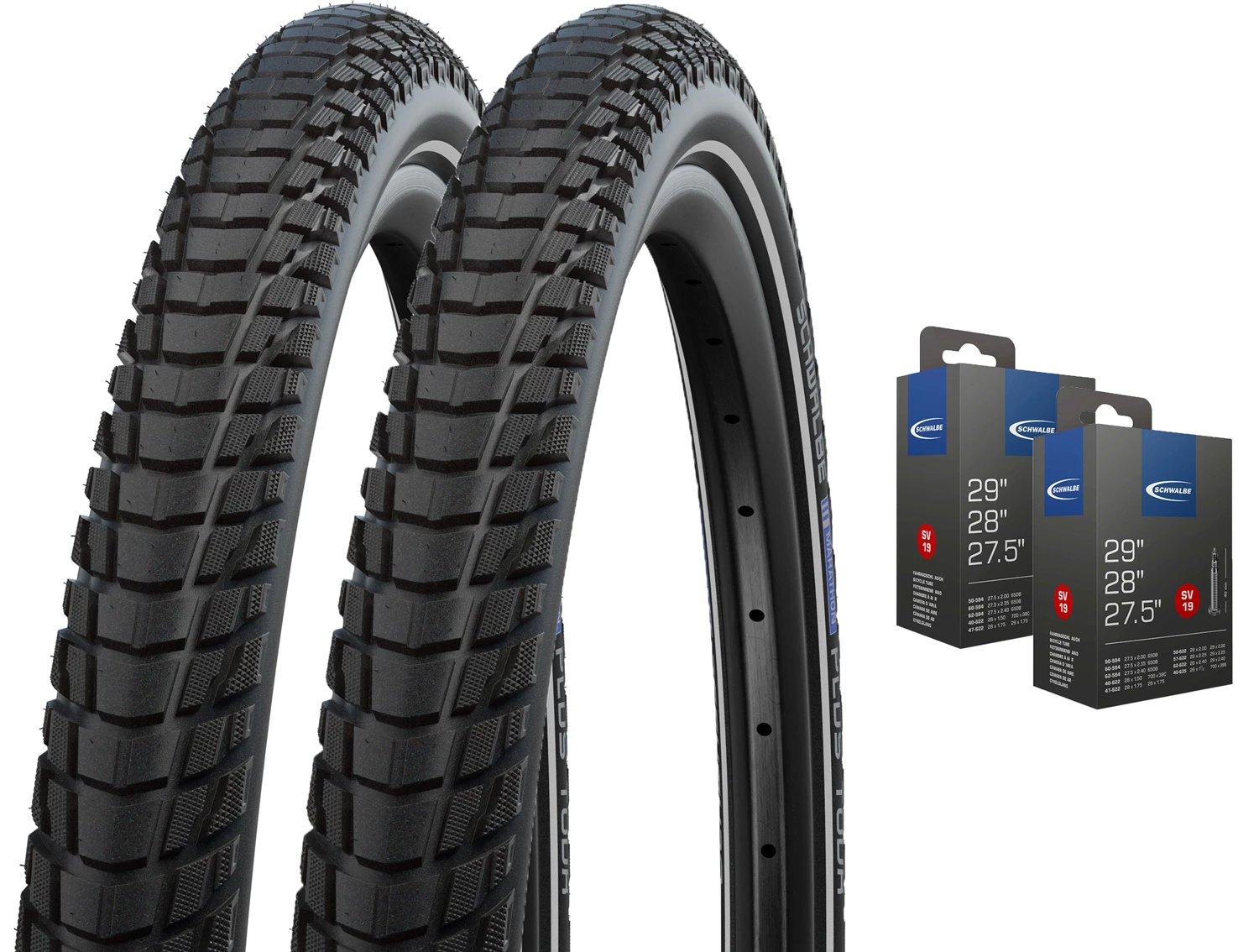 Schwalbe Marathon Plus 40-622 + Chambre à Air SV19 Set