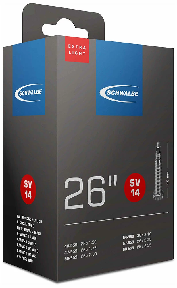 Schwalbe Chambre à Air SV 14 ExtraLight Pour 26