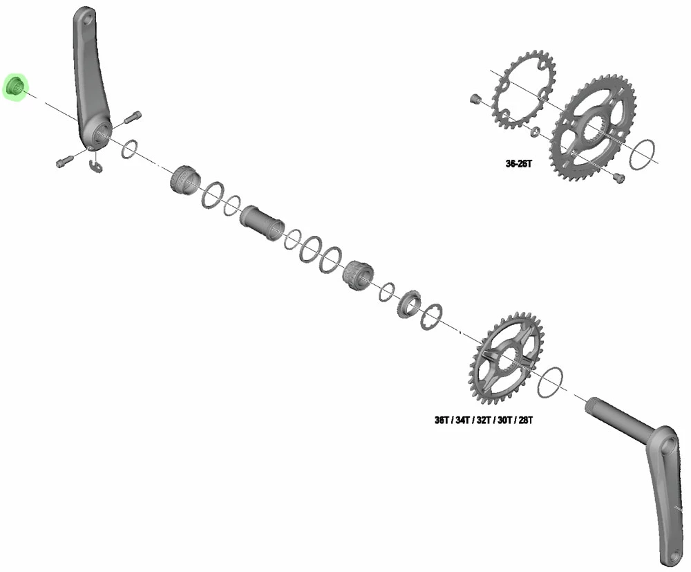 Shimano Vis De Fixation De Manivelle Pour FC-M8100 – Image 2