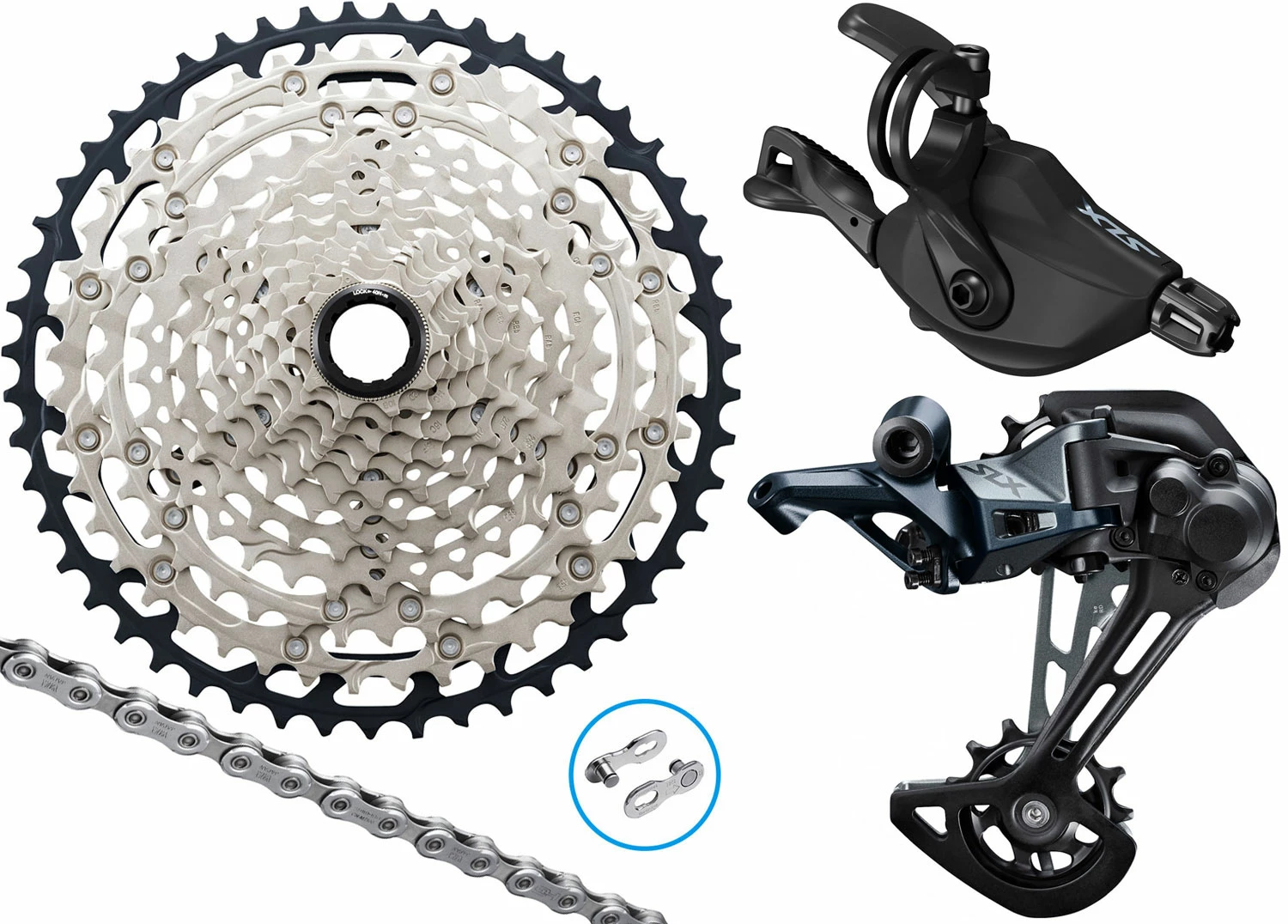 Shimano SLX M7100 Kit De Mise à Niveau 1x12 Vitesses 10-51 Collier De Serrage