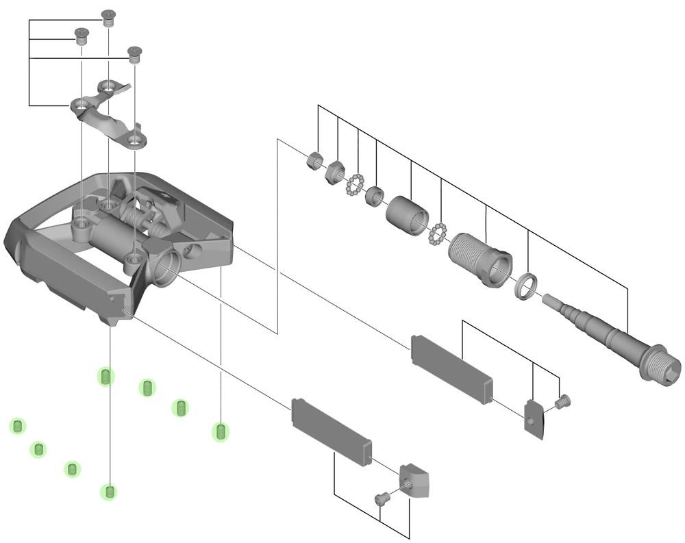 Shimano Pins De Rechange Pour PD-T8000 / PD-EH500 (8 Pièces) – Image 3