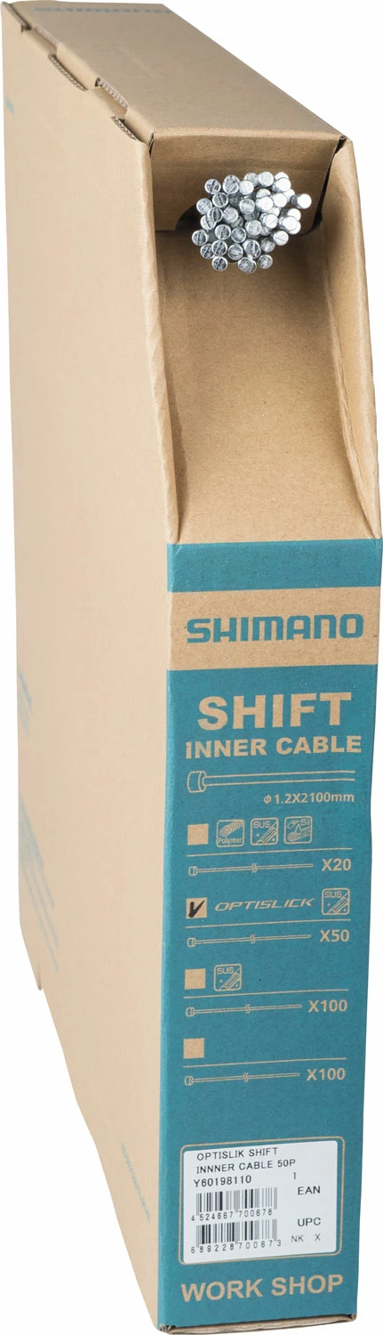 Shimano Câble De Commande Optislick 1,2mm X 2100mm Boîte De 50 Pièces