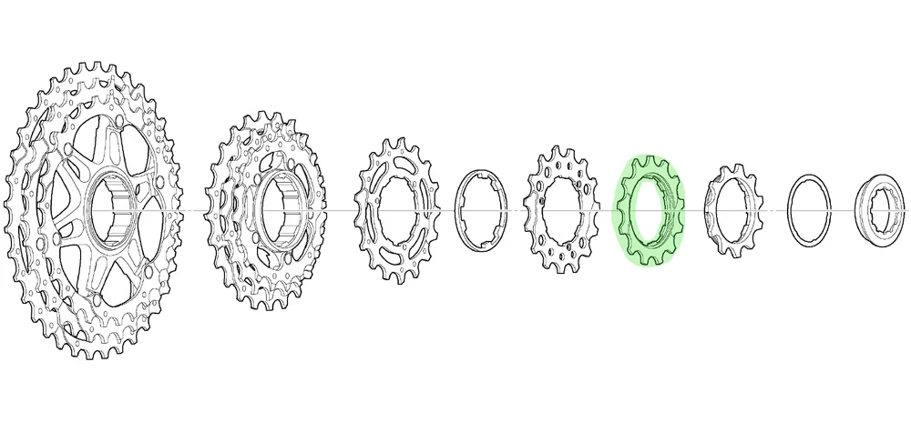 Shimano Pignon 13 Dents Pour CS-M771-10 BJ/BK – Image 2