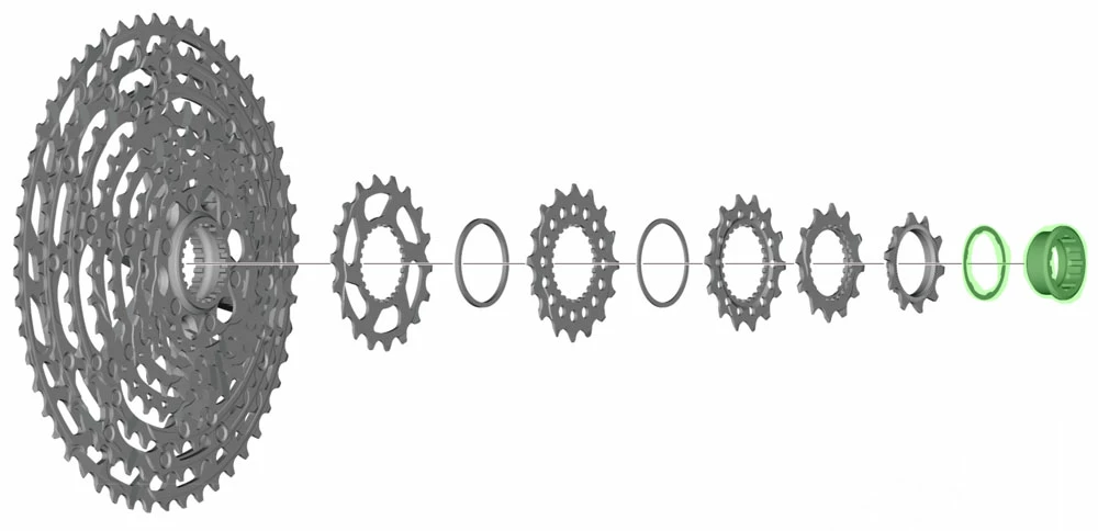 Shimano Bague De Fermeture Avec Bague D'espacement Pour CS-M8100/M7100 – Image 3