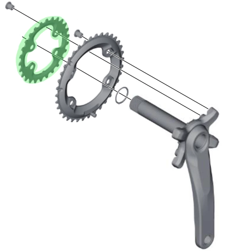 Shimano XT FC-M8000 2 Vitesses Plateau 24T (BB) – Image 2