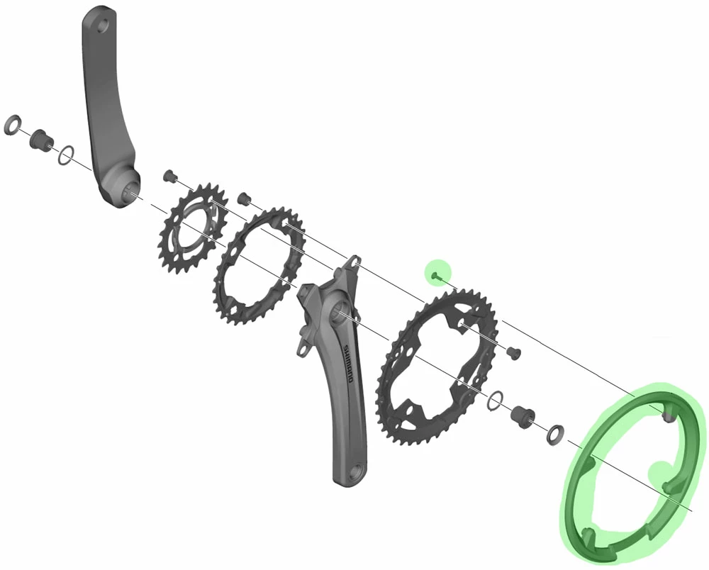 Shimano Anneau De Protection De Chaîne Pour FC-M4000/M4050 Avec Vis – Image 3
