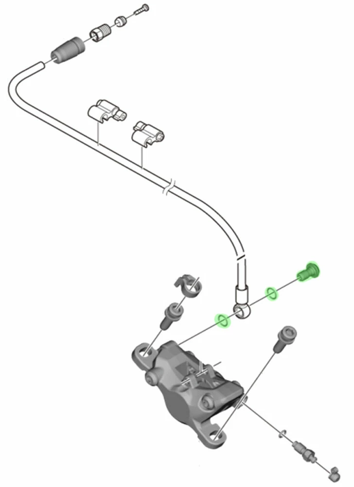 Shimano Vis De Conduite De Frein + Bague D'étanchéité Pour BR-M8100/7100 – Image 2