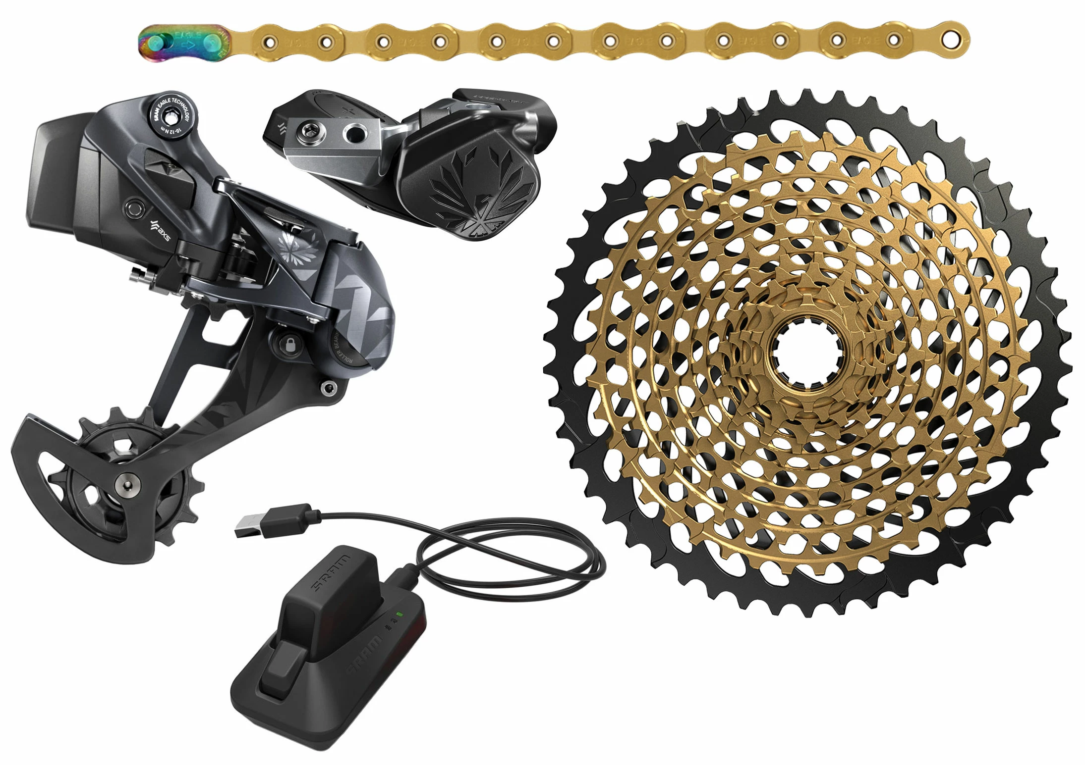 SRAM XX1 Eagle AXS Kit De Mise à Niveau 1x12 Vitesses Avec Cassette 10-50T