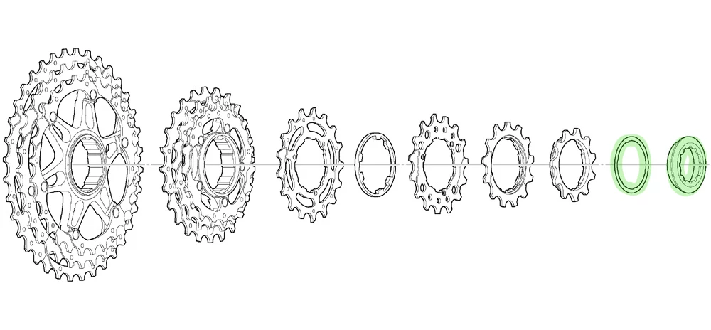 Shimano Bague De Fermeture Avec Bague D'espacement Pour CS-M771-10 – Image 2