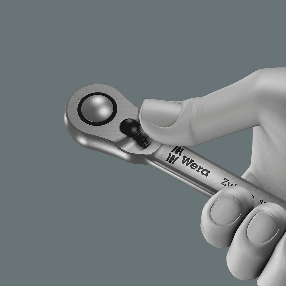 Wera 8000 B Cliquet Zyklop Metal Avec Levier D'inversion, à Carré 3/8" – Image 4
