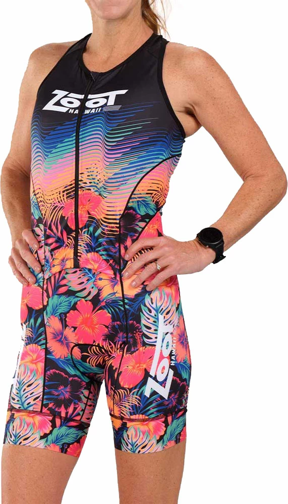 ZOOT LTD Tri Racesuit Full-Zip - Maillot Une Pièce Pour Femmes Avec Rembourrage