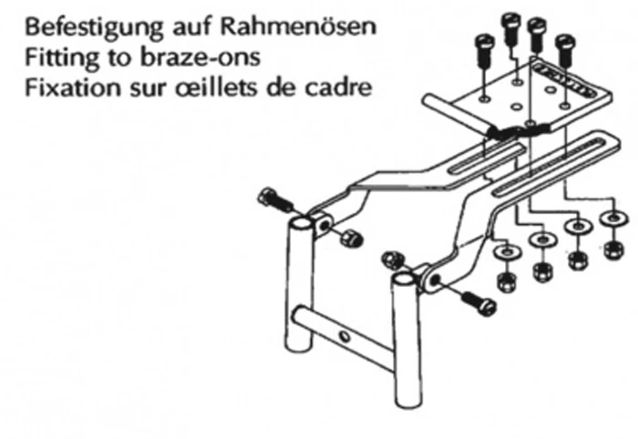 PLETSCHER Fixation Du Porte-bagages Sur Les œillets De Cadre 205mm – Image 4